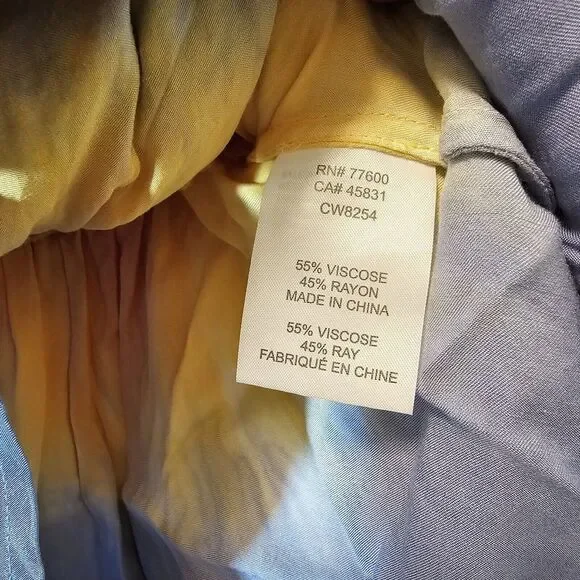 Chaser Smocked Tube Top With Tiered Ruffle Tie Dye Red Yellow Blue Rainbow XS - Picture 5 of 7